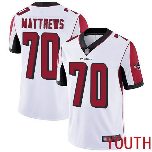 Atlanta Falcons Limited White Youth Jake Matthews Road Jersey NFL Football #70 Vapor Untouchable->atlanta falcons->NFL Jersey